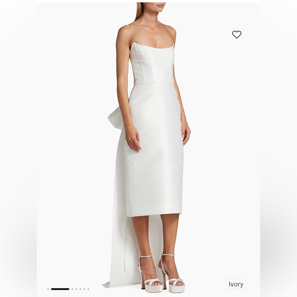 Amsale Bow-Back Mikado Satin Bridal Dress